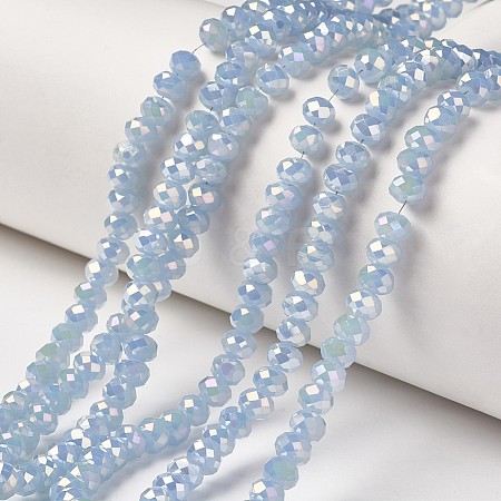 Electroplate Glass Beads Strands EGLA-A034-J4mm-T04-1