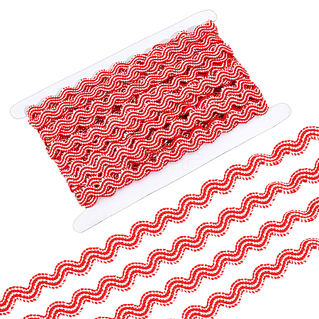 12.5Yards Braided Wave Polyester Ribbon OCOR-ME0001-57B-1