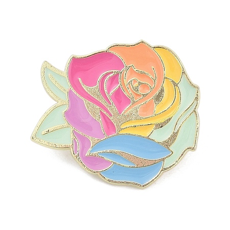 Rose Enamel Pins JEWB-R053-01G-1