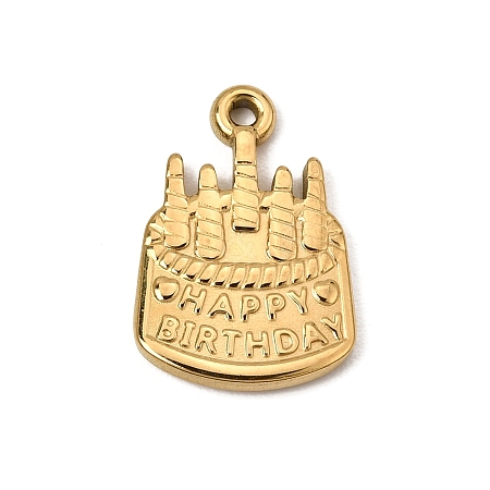 Birthday 304 Stainless Steel Pendants SA-CBA9B1E-09G-1