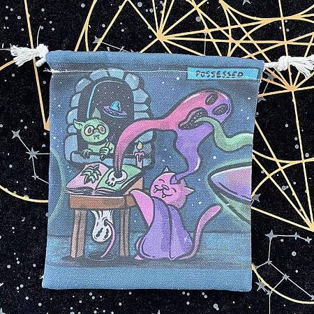 Cloth Tarot Cards Storage Drawstring Bags ZODI-PW0002-08C-1