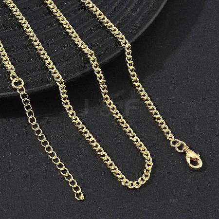 2.5MM Brass Curb Chain Necklaces for Women KK-CBA2293-12G-1