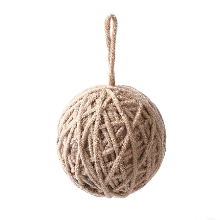 Yarn Knitted Christmas Ball Ornaments AJEW-P106-01F-1