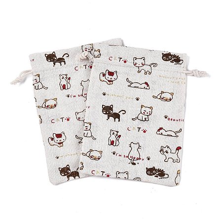 Burlap Kitten Packing Pouches ABAG-I001-13x18-03-1