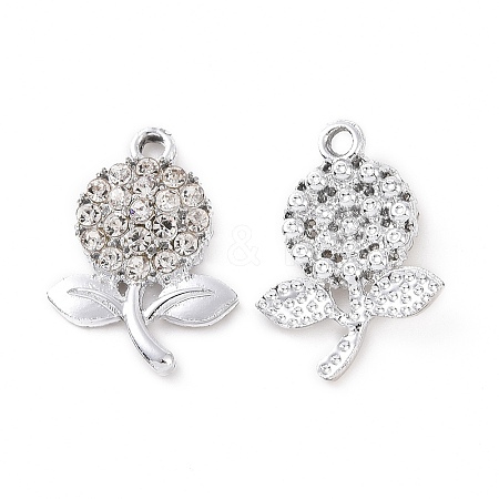 Alloy Crystal Rhinestone Pendants ALRI-H004-31P-1