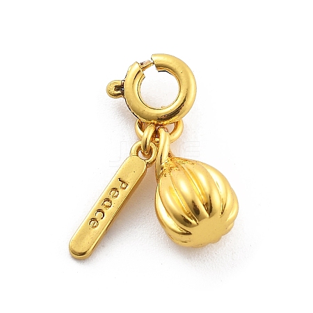 Brass Fruits Pendant Decoration HJEW-P020-01H-G-1