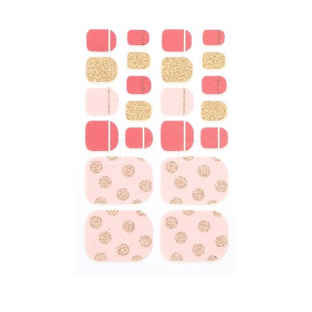 Full-Cover Glitter Powder Toenail Wraps Stickers MRMJ-R112-ZXJ-108-1