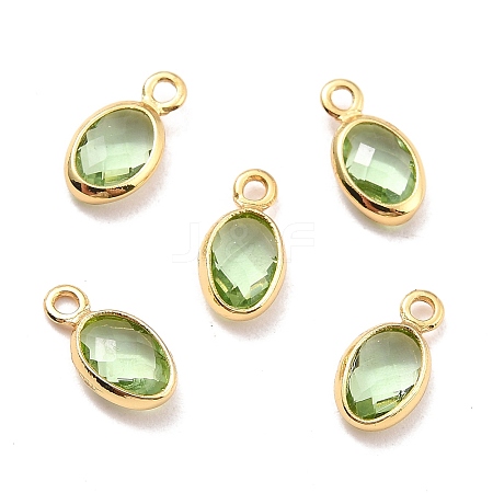 Eco-Friendly Brass with Glass Pendants X-KK-K268-01Q-1