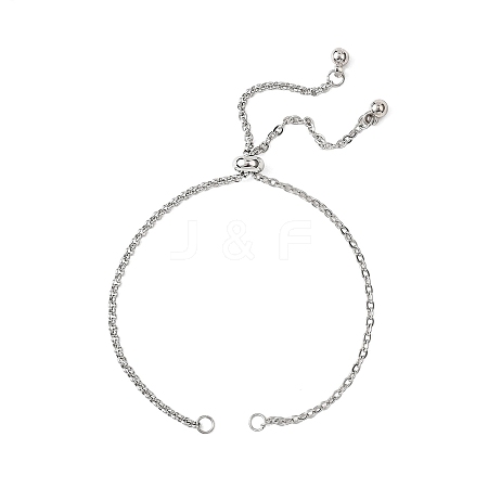 304 Stainless Steel Cable Chain Rolo Chain Bracelet Making AJEW-JB01459-02-1