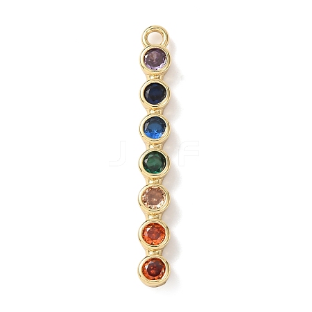 Brass Micro Pave Cubic Zirconia Pendants KK-A295-06C-G-1