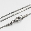 304 Stainless Steel Boston Chain Necklaces STAS-O053-16P-1