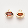 Brass Cubic Zirconia Charms KK-T048-047G-NF-2