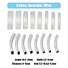 BENECREAT 16pcs 8 styles 201 Stainless Steel Slide Charms STAS-BC0003-69-2