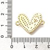 Rack Plating Brass Micro Pave Clear Cubic Zirconia Heart Links Connector Charm KK-P287-52G-02-3