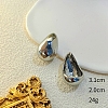 Teardrop Alloy Stud Earrings WG64463-12-1