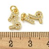 Rack Plating Brass Micro Pave Cubic Zirconia Pendants KK-K386-02L-G-3