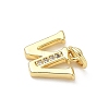 Brass Micro Pave Cubic Zirconia Charms KK-I382-03G-W-2