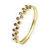 Brass Pave Cubic Zirconia Hinged Bangles for Women BJEW-B091-01G-2