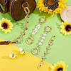 4Pcs 4 Styles Bowknot Ladybug Dragonfly Zinc Alloy Bag Extension Chains Sets AJEW-PHE00002-2