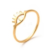 Ion Plating(IP) 201 Stainless Steel Eye Hollow Finger Ring for Women RJEW-G266-21G-3