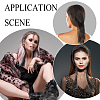 2Pcs 2 Colors Polyester Rhinestone Mesh Headpiece Cap for Women AJEW-CY0001-64-4