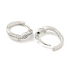 Brass Micro Pave Clear Cubic Zirconia Hoop Earrings for Women EJEW-S228-01P-2