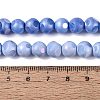 Ombre Effect Dyed Electroplate Opaque Glass Beads Strands EGLA-Q130-01A-04-5