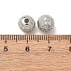 Round Brass Micro Pave Cubic Zirconia Beads ZIRC-N016-01P-8mm-2