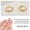 Brass Huggie Hoop Earring Findings KK-BC0006-25G-NF-3