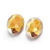 Faceted Glass Pointed Back Rhinestone Cabochons GLAA-L021-D-2