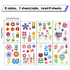 8 Sheets 8 Styles PVC Waterproof Wall Stickers DIY-WH0345-114-2