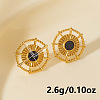 Vintage French Style Stainless Steel Sun Stud Earrings BK1028-3-2