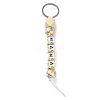 Wood and Plastic Beads Keychain Decorationes KEYC-B016-01-1