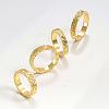 Brass Crushed Ice Pattern Finger Rings FS-WG1F485-01-3