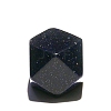 Synthetic Blue Goldstone Hexagon Figurines for Home Desktop Decoration PW-WG35775-09-1