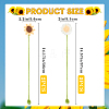 4Pcs 2 Styles Woolen Yarn Crochet Plant Bookmarks AJEW-CP0007-94-2