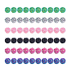 AHADERMAKERS 60pcs 6 colors Resin Rhinestone Beads RESI-GA0001-26-7