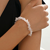 Fashionable Vintage Natural Rose Quartz Chip Beaded Stretch Women's Bracelets NQ6135-1