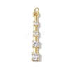 Rack Plating Brass Micro Pave CLear Cubic Zirconia Pendants KK-E110-13G-1