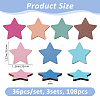 3Sets Dyed Wooden Decotations AJEW-FH0007-73-2