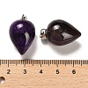 Natural Amethyst Pendants G-M424-02P-09-3