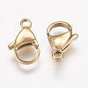 Ion Plating(IP) 304 Stainless Steel Lobster Claw Clasps LS-STAS-P185-15-G-2