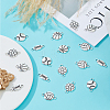 60Pcs 5 Styles Tibetan Style Zinc Alloy Sport Ball Connector Charms FIND-HS0001-38-5