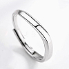 Twist Ring 925 Sterling Silver Adjustable Rings for Men RJEW-BB72280-A-1