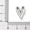 Valentine's Day Brass Micro Pave Clear Cubic Zirconia Charms KK-A300-20P-3