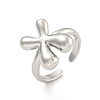 Brass Letter Open Cuff Rings for Women RJEW-G313-01X-P-1