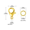 50Pcs Zinc Alloy Lobster Claw Clasps FIND-YW0003-95-3