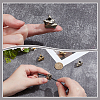 4Pcs 2 Colors Brass European Beads KK-NB0004-28-3