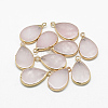 Natural Rose Quartz Pendants G-Q494-52E-1