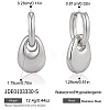 304 Stainless Steel Hoop Dangle Earrings for Women WG157E2-03-1